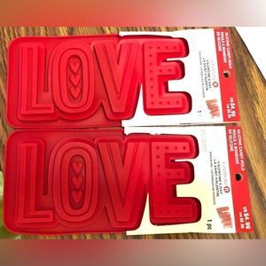 NWT Valentine - 2 love silicone candy molds